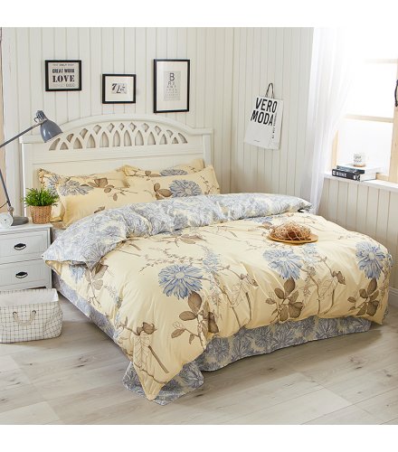 HD143 - Watery Year Luxury High Quality 4pcs Queen Bedding Set